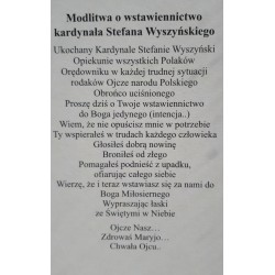 Beatyfikacyjna karta z bł. Stefanem Kard. Wyszyńskim