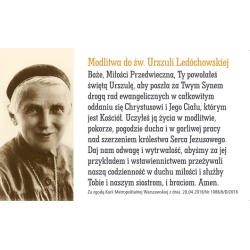 Karta z modlitwą - św. Urszula Ledóchowska
