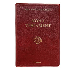 Biblia pierwszego Kościoła. Nowy Testament. Wydanie kieszonkowe. Duże litery. Bordowa oprawa