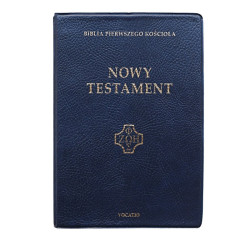 Biblia pierwszego Kościoła. Nowy Testament. Wydanie kieszonkowe. Duże litery. Granatowa oprawa.