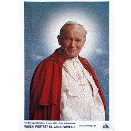 Wielki portret św. Jana Pawła II - plakat