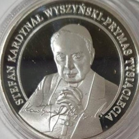 Srebrny medal z wizerunkiem Kardynała Stefana Wyszyńskiego