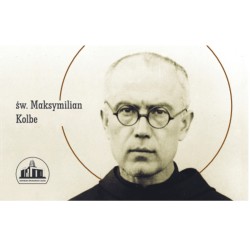 Karta z modlitwą - św. Maksymilian Kolbe