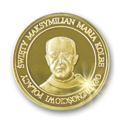 Medal złoty z wizerunkiem św. Maksymiliana Marii Kolbego