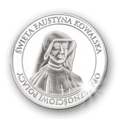 Srebrny medal św. Faustyna Kowalska