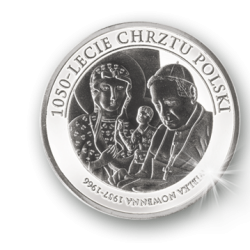 Medal srebrny 1050-lecie Chrztu Polski